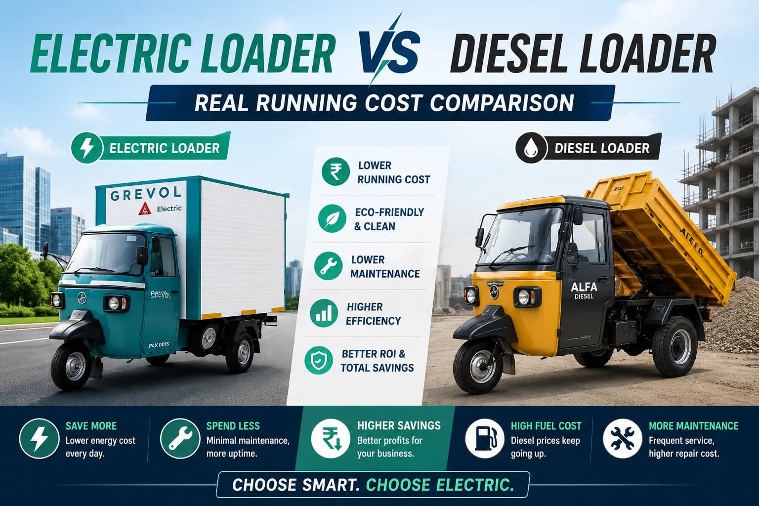 Electric Loader vs Diesel Loader — Real Running Cost Comparison